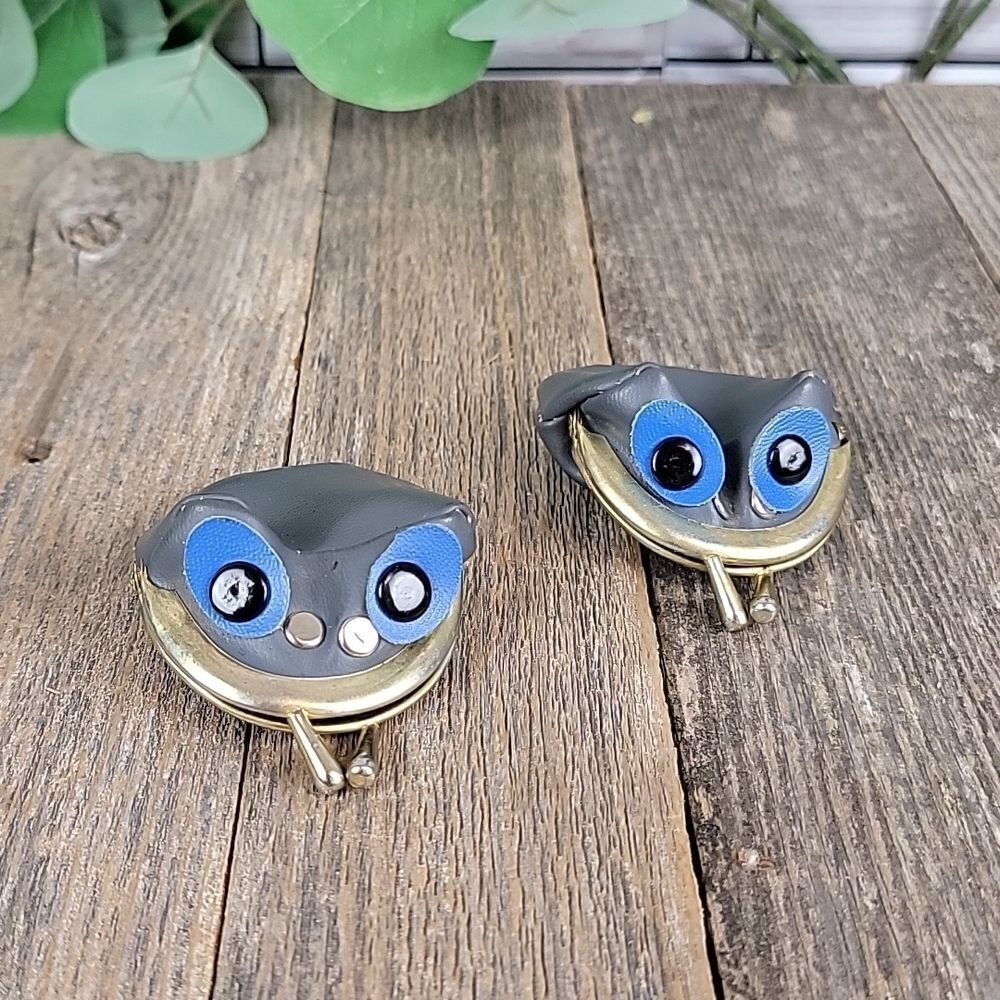 Vintage frog coin purse set of 2